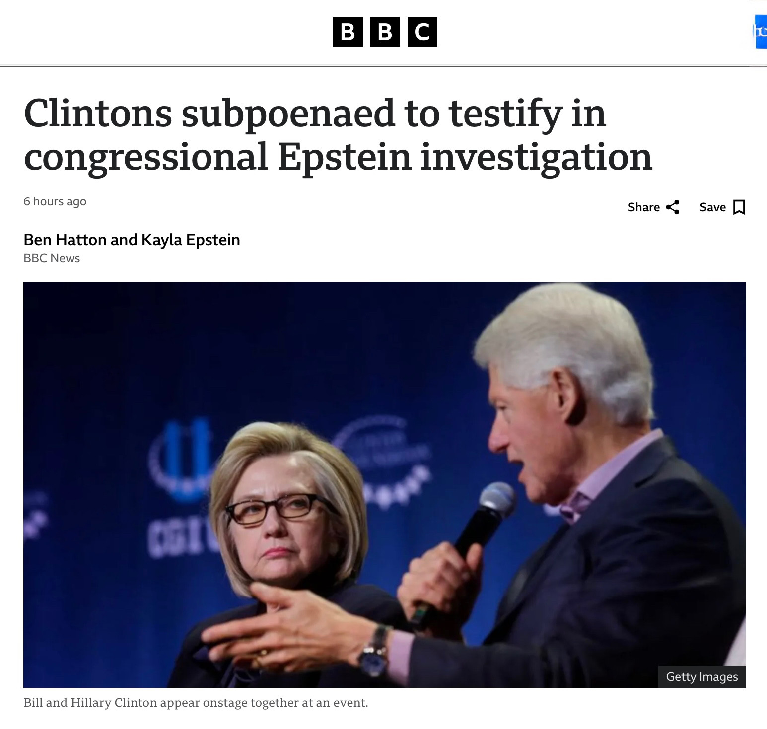 Bill and Hill get subpoenaed 