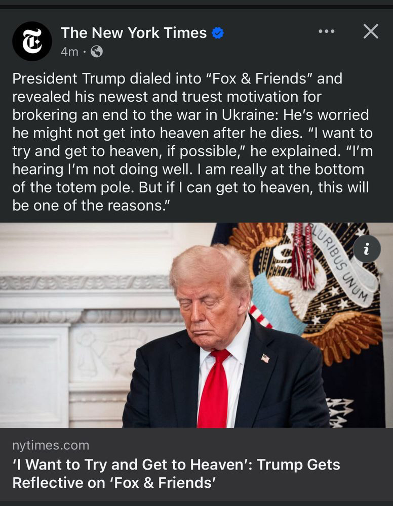 Trump in heaven. 