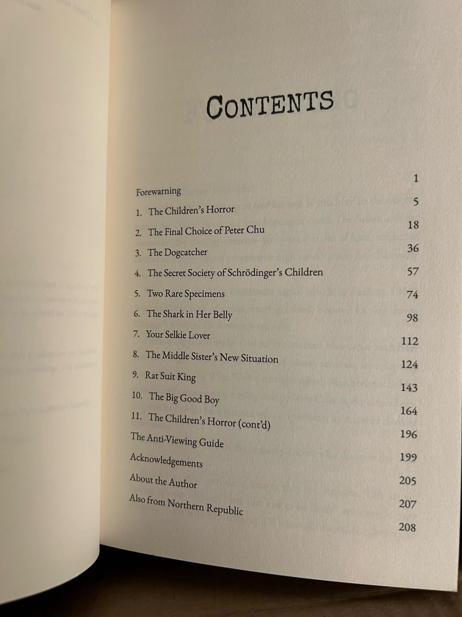 The Children’s Horror TOC