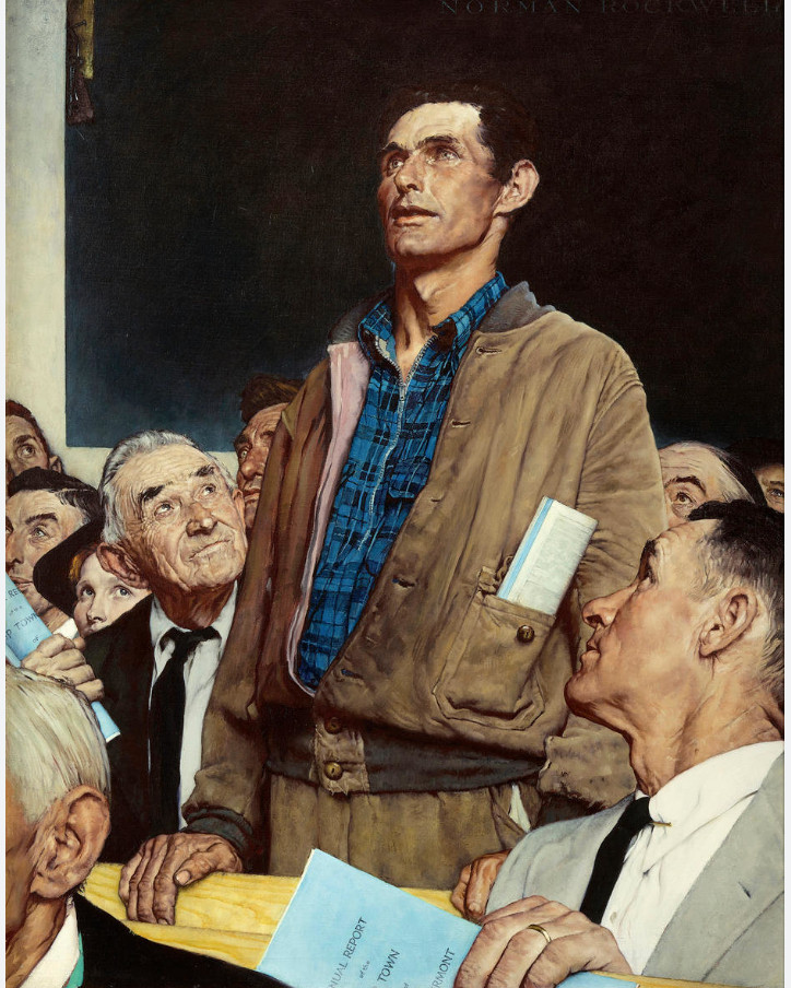 Norman Rockwell freedom of speech painting