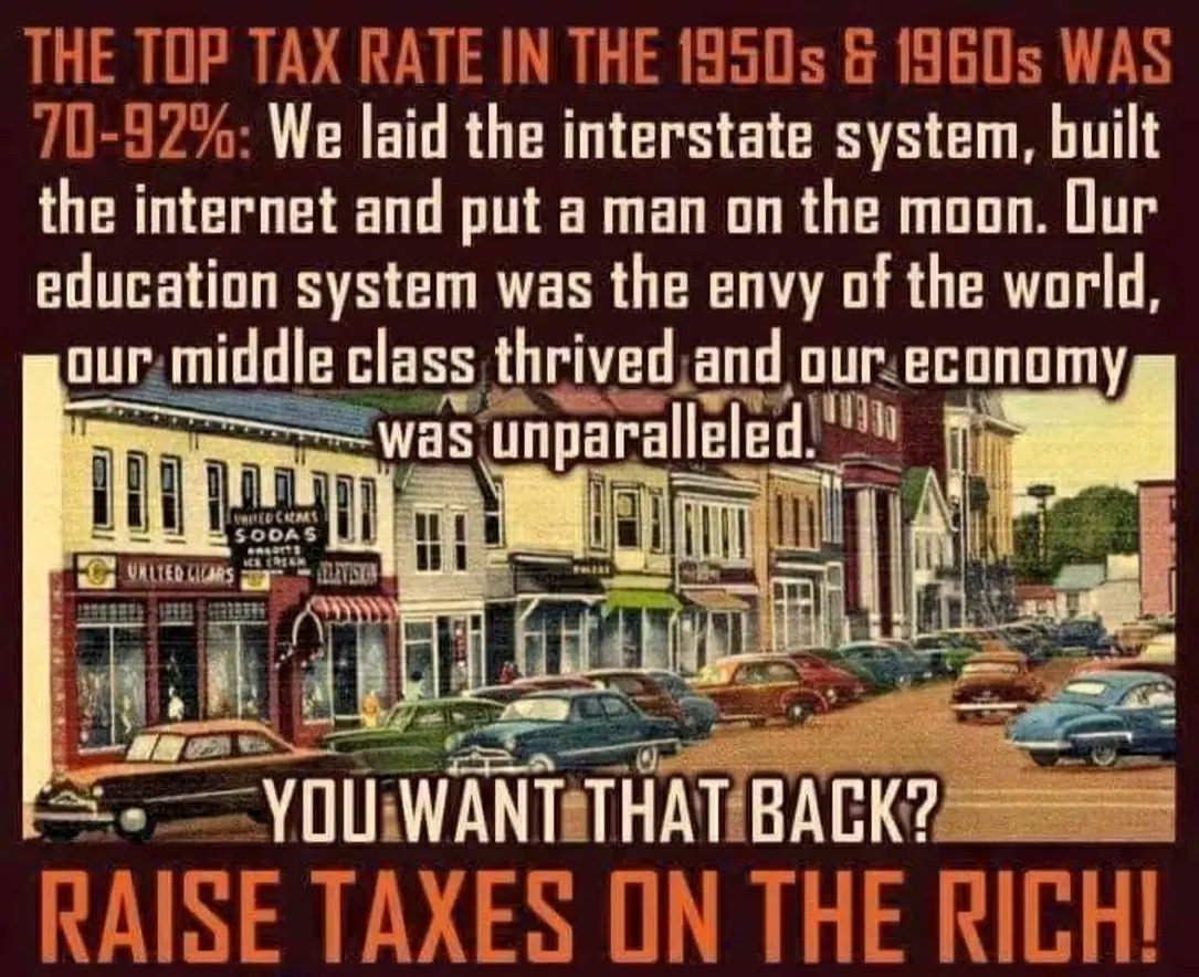 Meme saying tax the rich