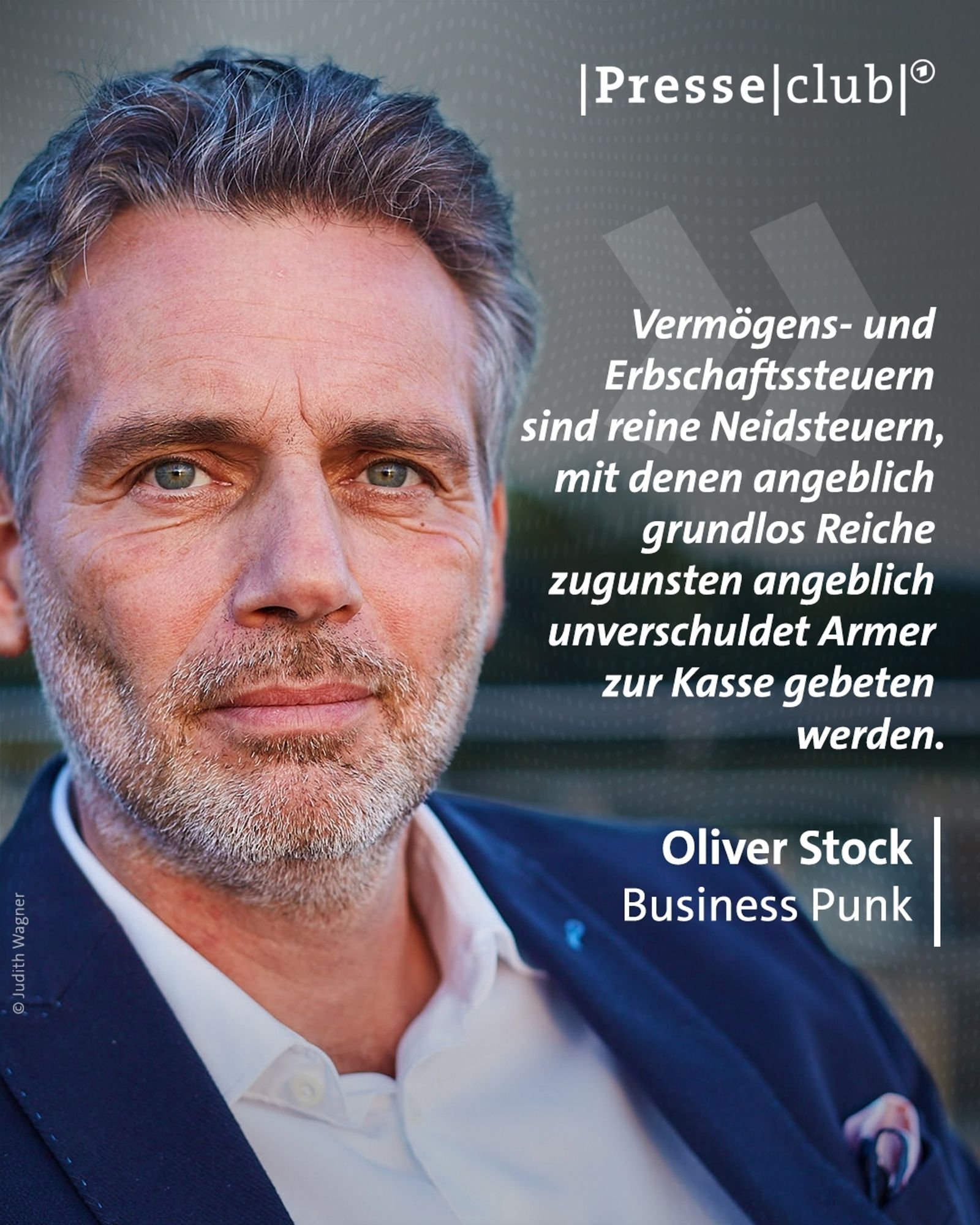 Vermögens-und Erbschaftssteuern sind reine Neidsteuern, mit denen angeblich grundlos reiche zugunsten angeblich unverschuldet Armee zur Kasse gebeten werden.
Oliver Stock, Business Punk