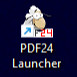 A screenshot of a desktop shortcut for an app called "PDF24 Launcher".