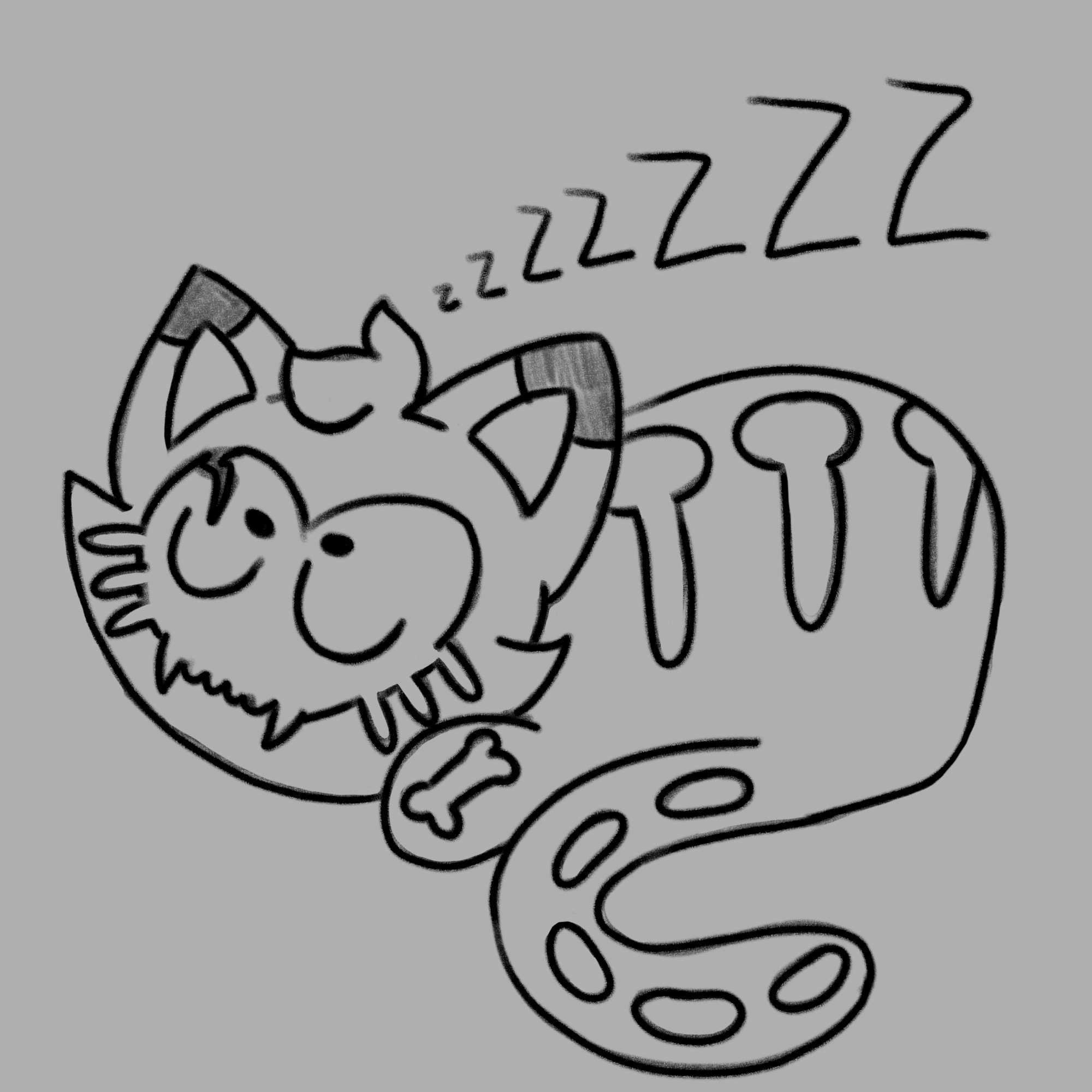 My skullcat sona sleeping