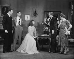 Frank Fenton, Joseph Cotton, Katharine Hepburn, Van Heflin and Shirley Booth in "The Philadelphia Story"