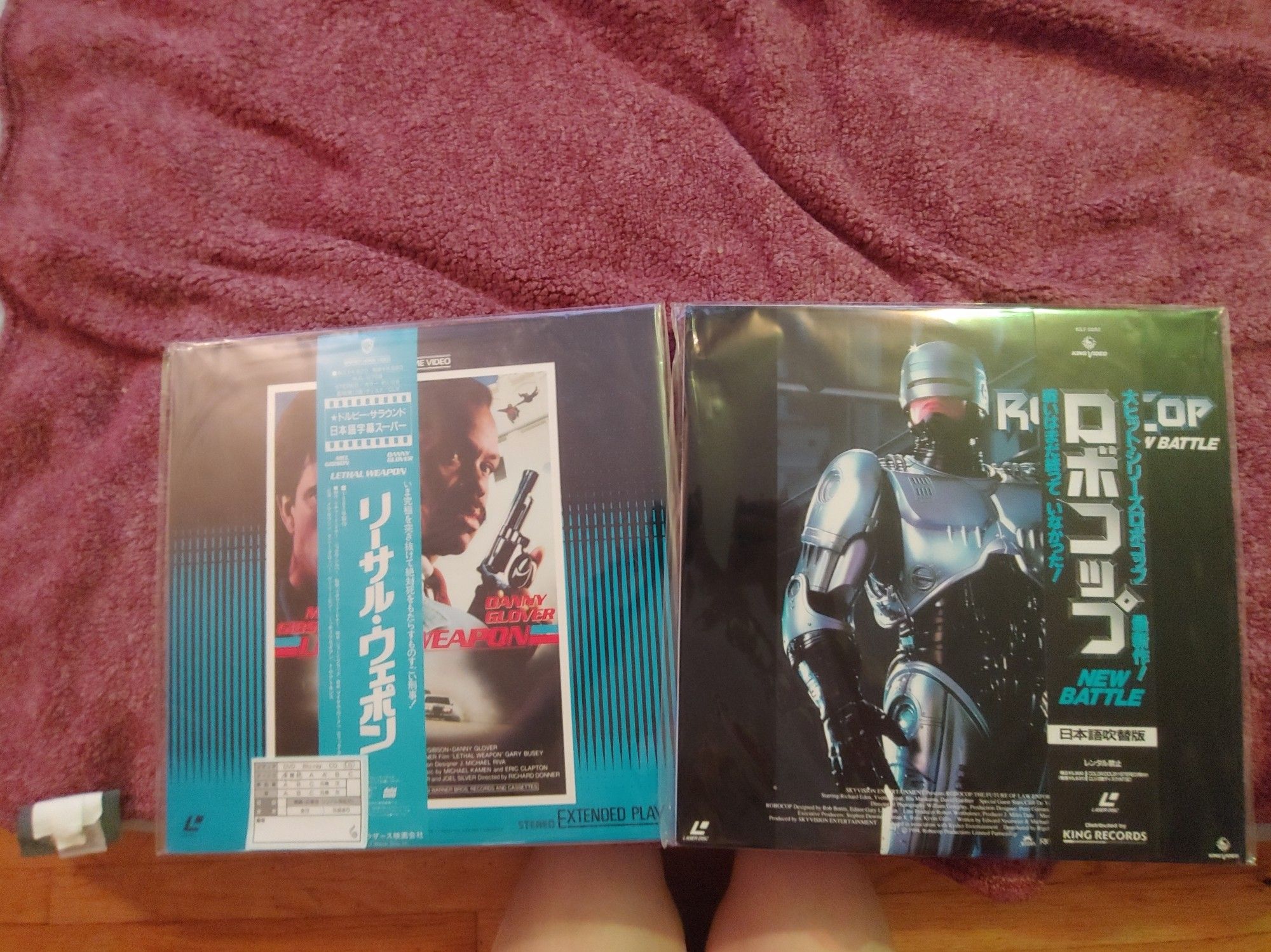 Japanese Laser Disc of Lethal Weapon and Robocop The New Battle tv series (Front sides)