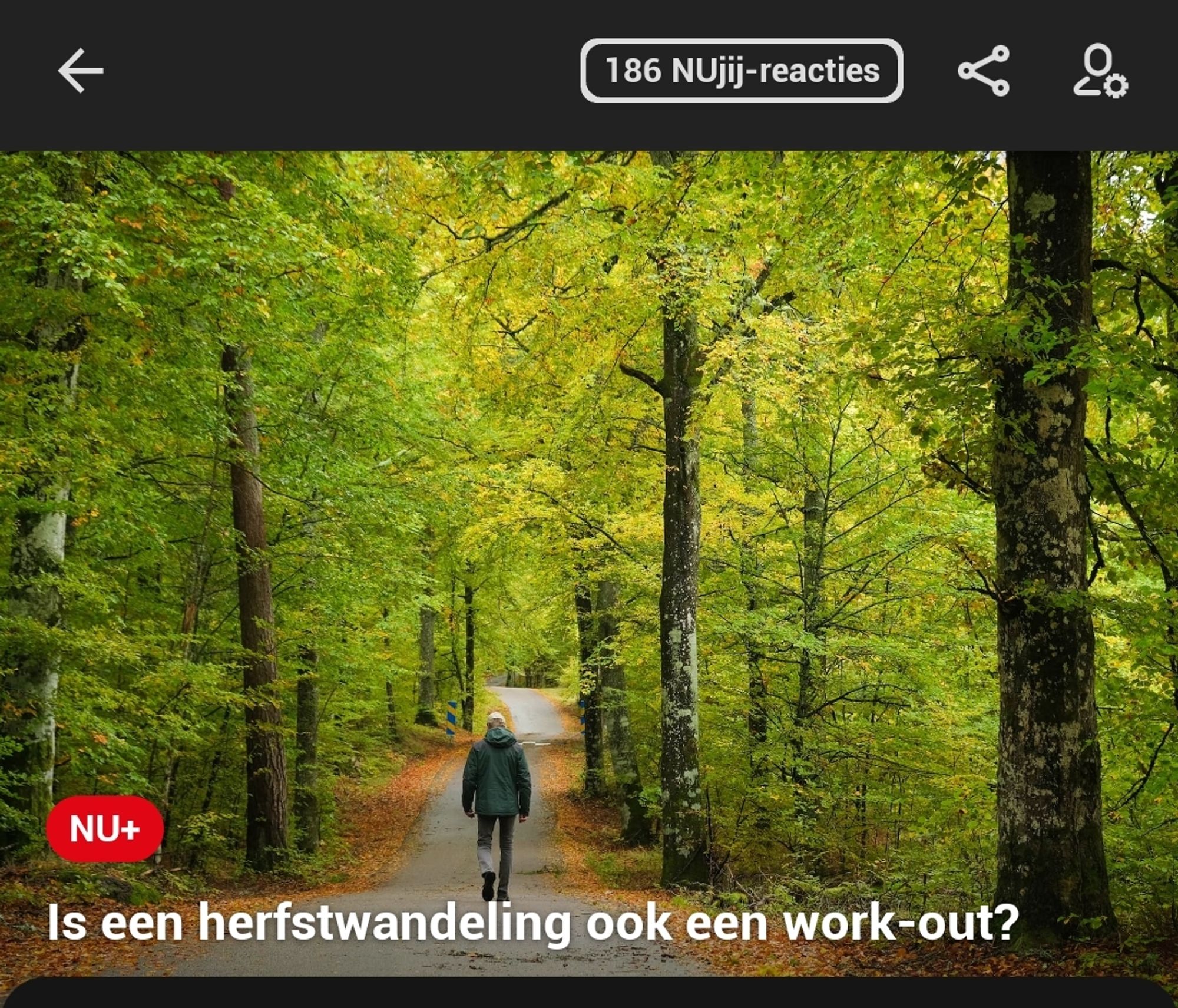 Kop van nu.nl: Is een herfstwandeling ook een work-out? 