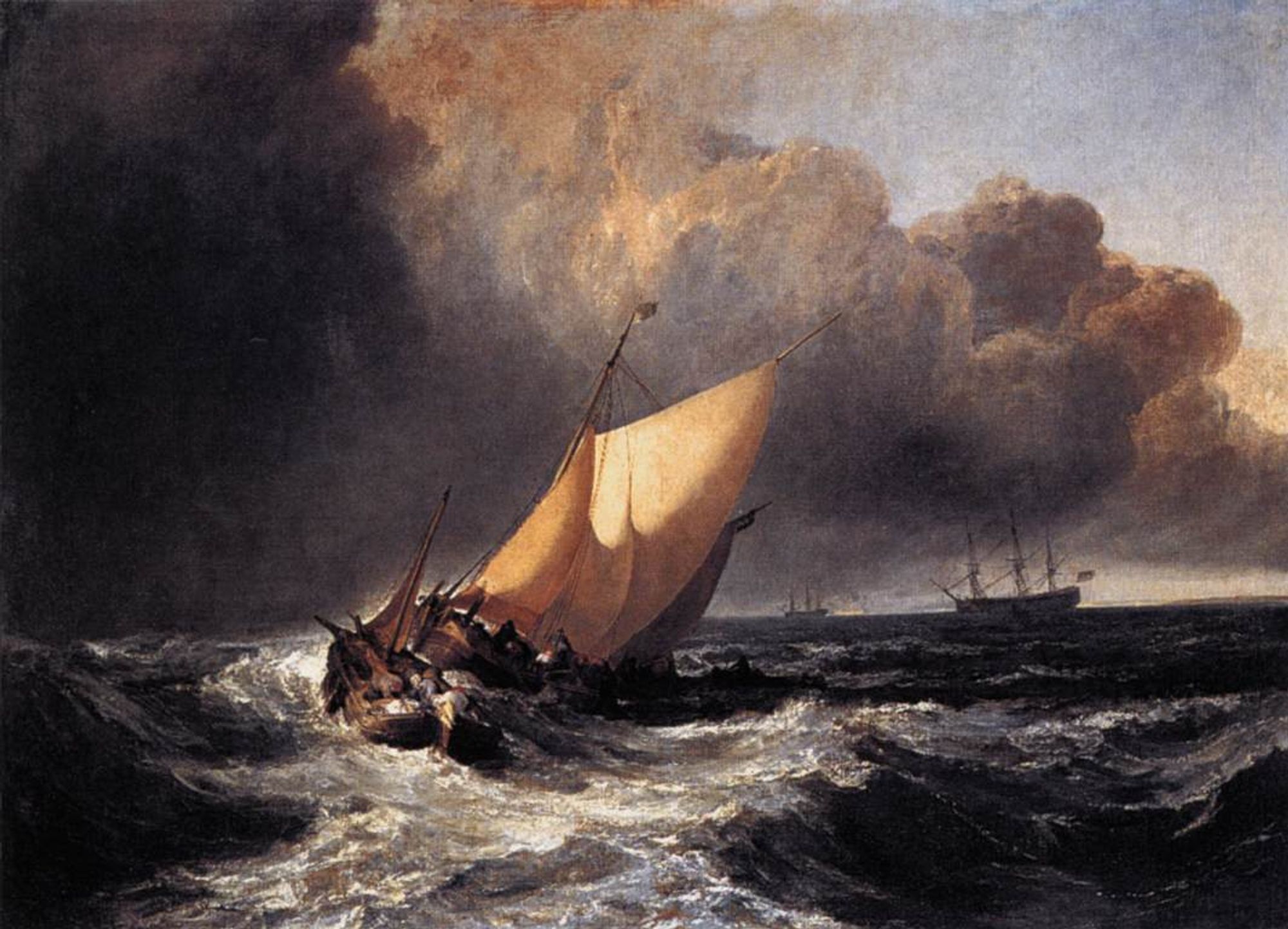 Dutch Boats in a Gale