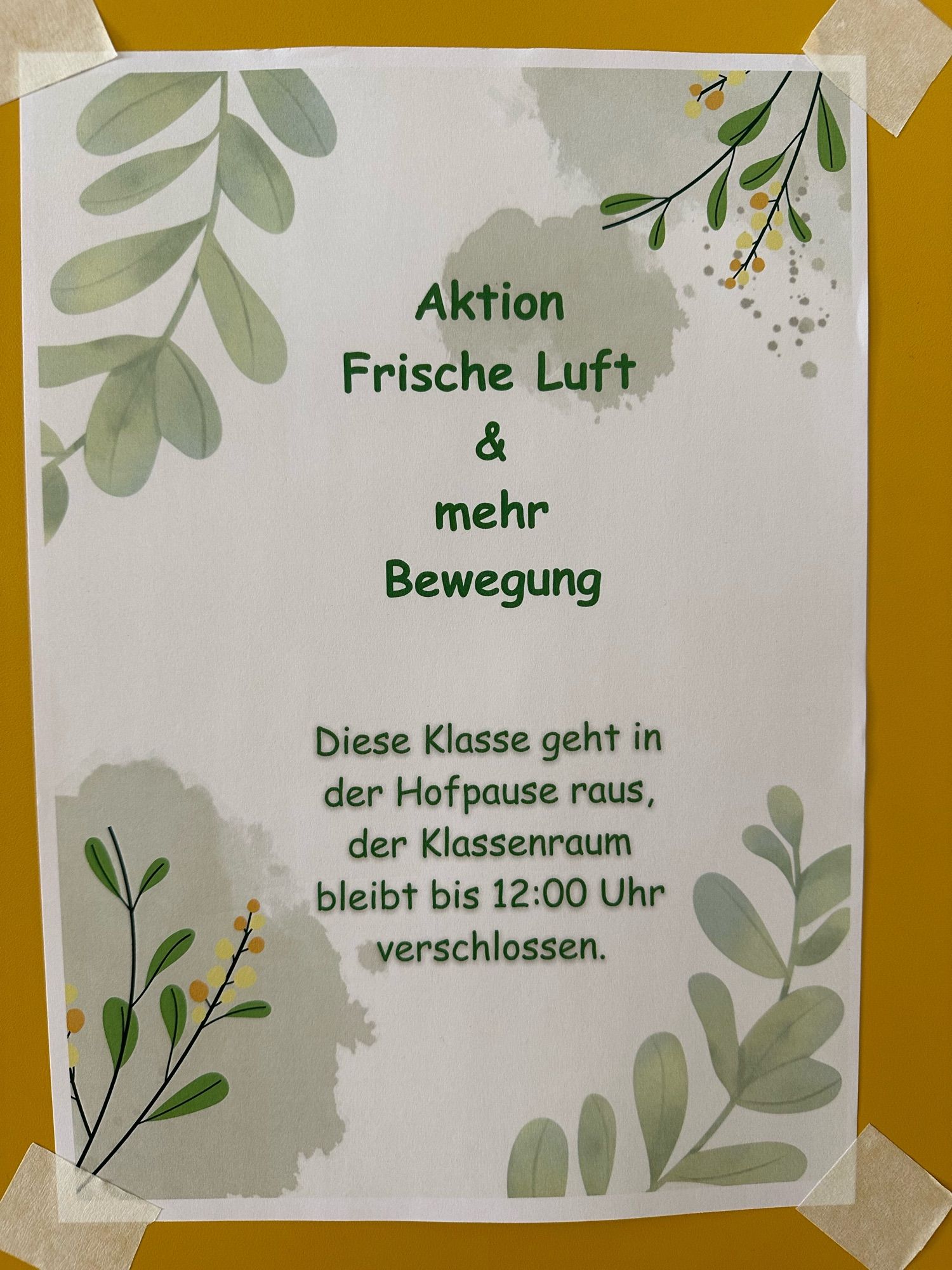 Poster zur Aktion.