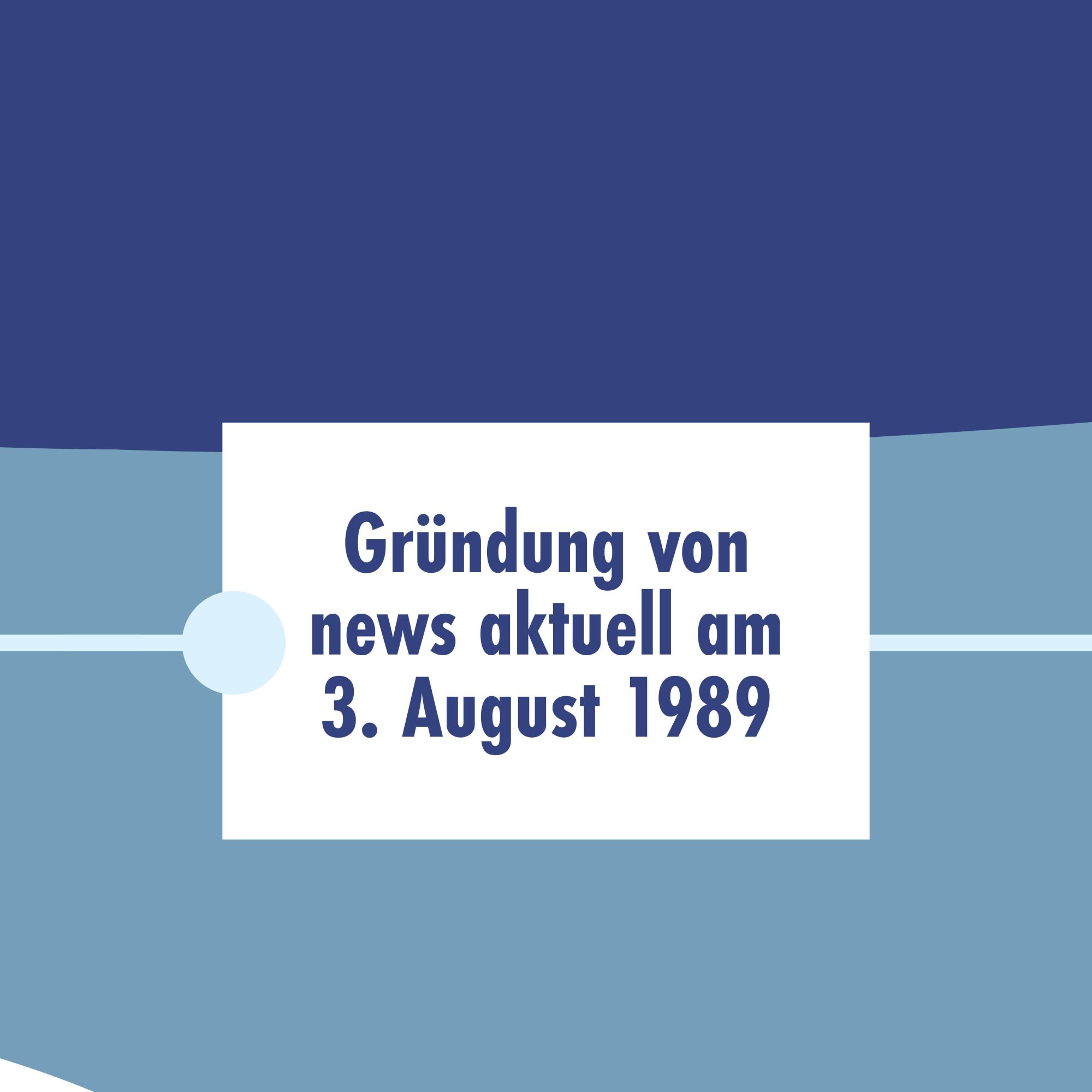 Gründung von news aktuell am 3. August 1989.