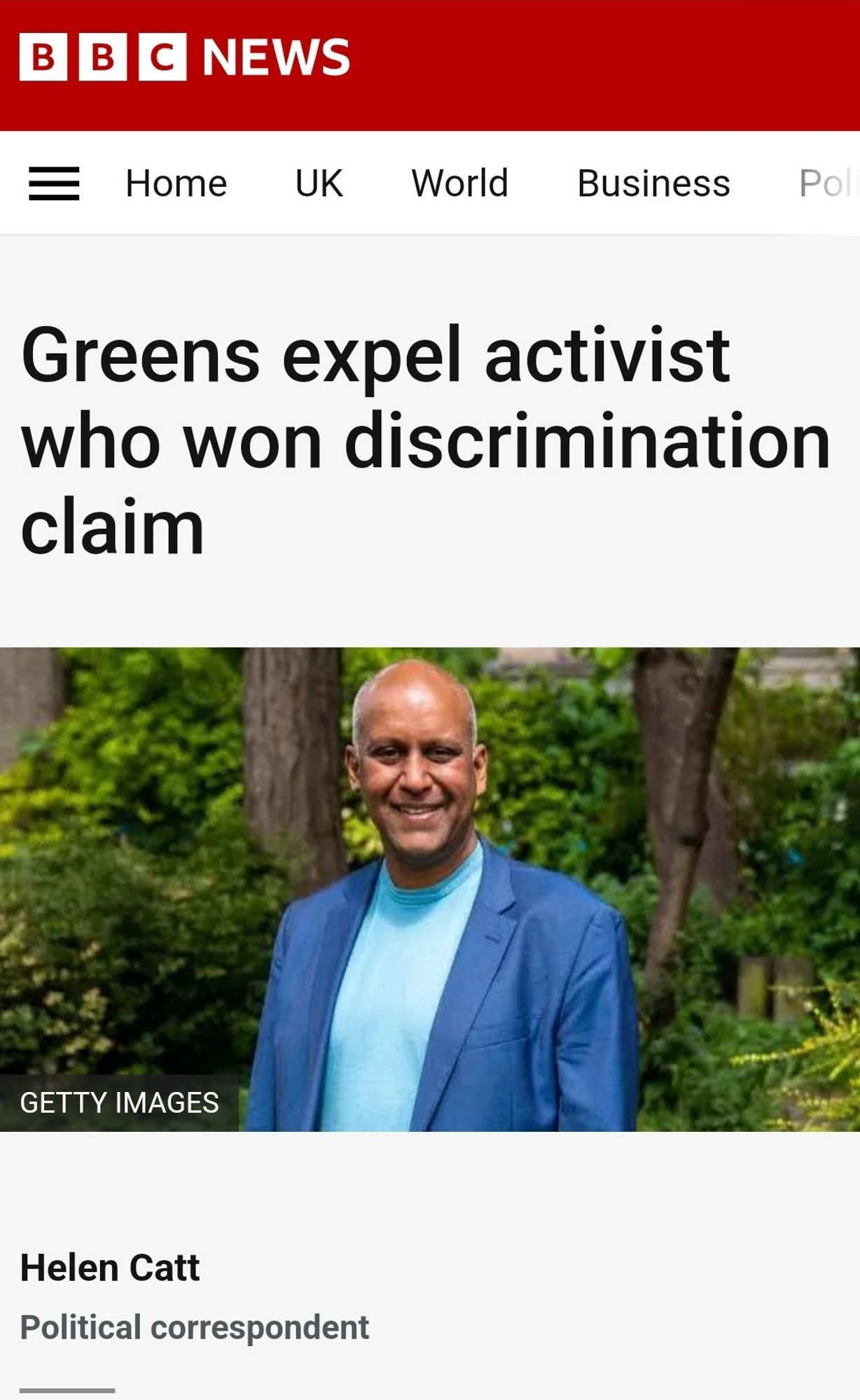 Greens expel activist who won discrimination claim