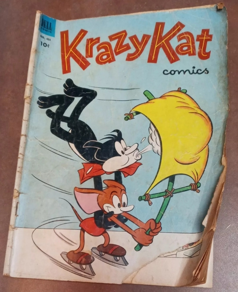 Krazy Kat Comics #454 Dell Comics 1953 Ignatz Mouse Koon Skin Kapers Offissa Pup