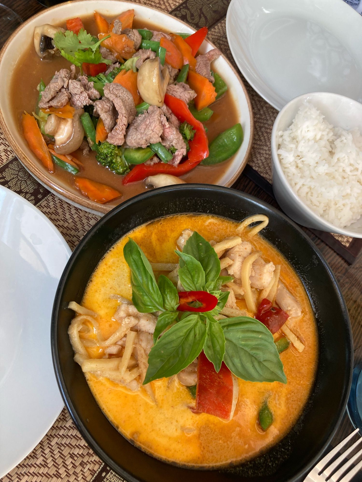 Delicious bowls of Thai food