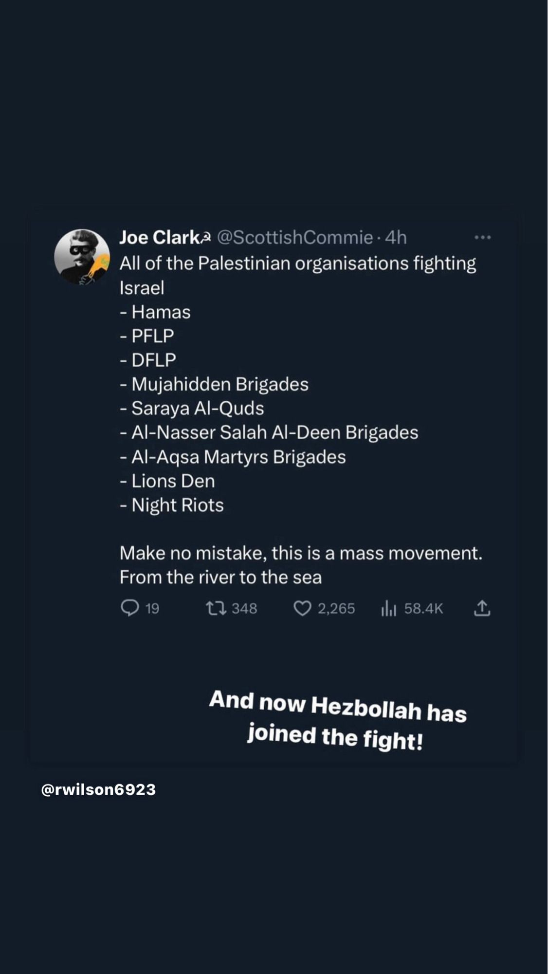 All of the Palestinian orgs fighting right now. Form Scottish Commie on Twitter.