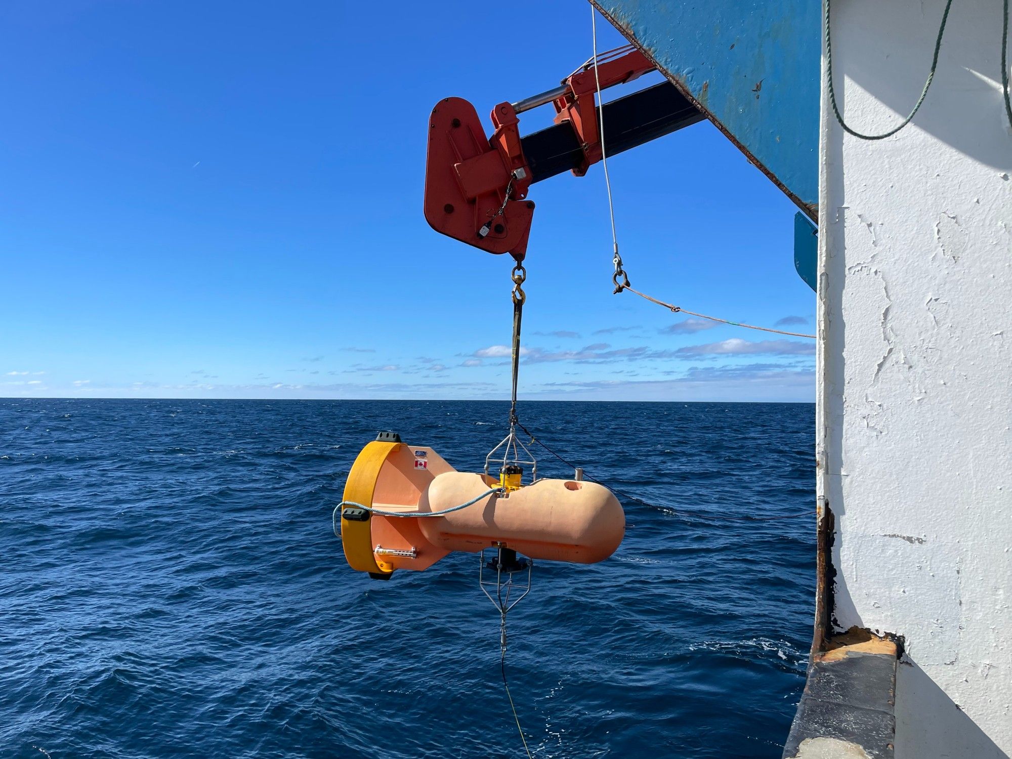 ADCPs in a float deployed from a ship