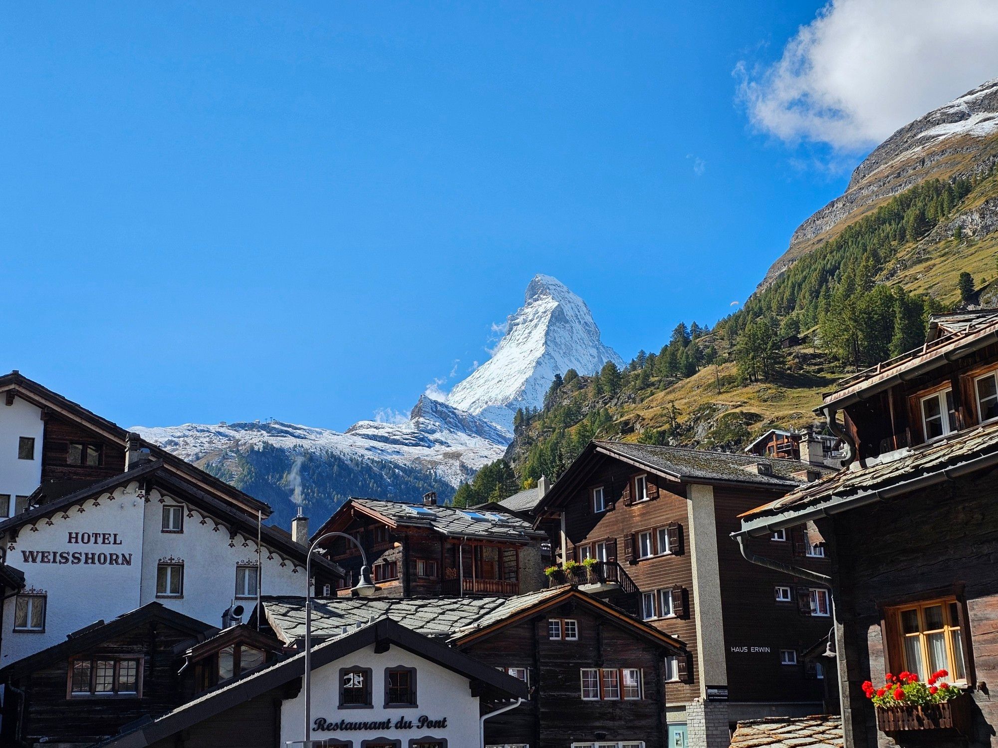 A view of the Matterhorn from Zermatt