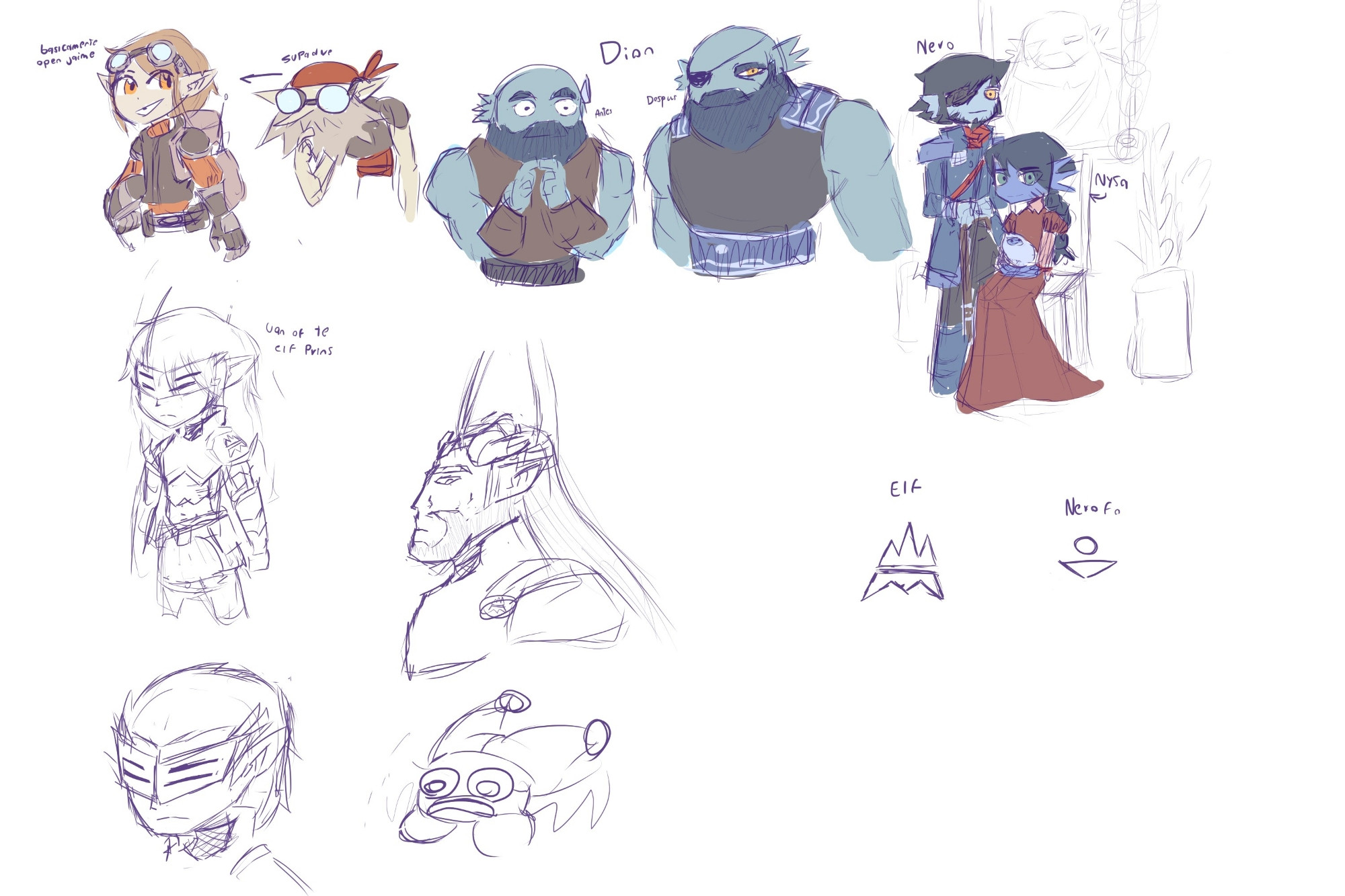 A bunch of lore characters from the world of Molly plus a random Marx