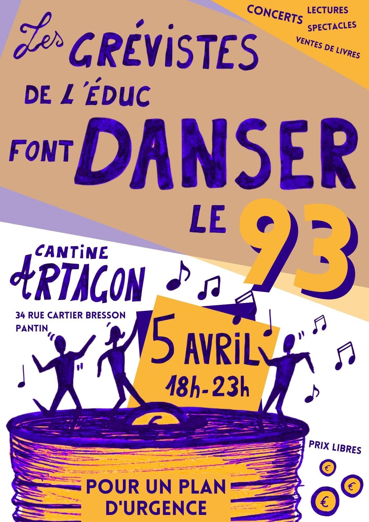 Concerts, spectacles, lectures, ventes de livres
Adresse : cantine Artagon, 34 rue Cartier Bresson, Pantin
5 avril 18h-23h
Prix libres