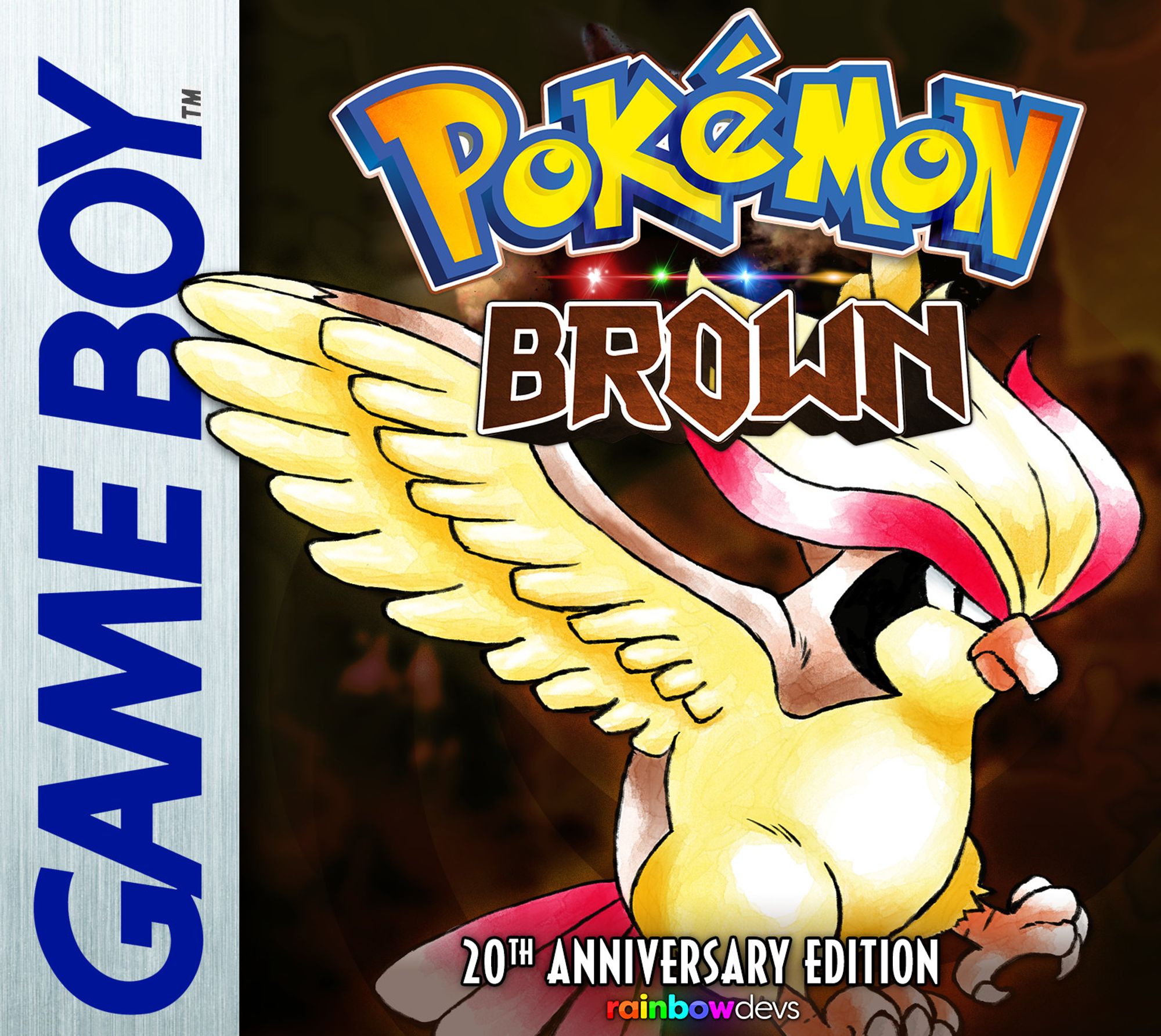 The Pokémon Brown box art. It features a Pidgeot.