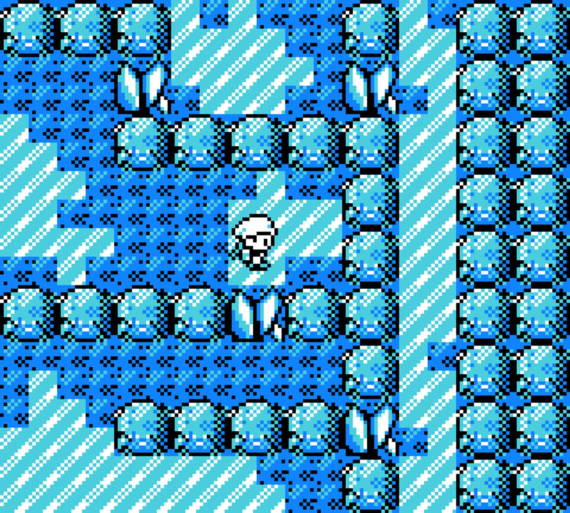 A screenshot from Pokémon Brown 6.1. It shows a new icy cave texture.