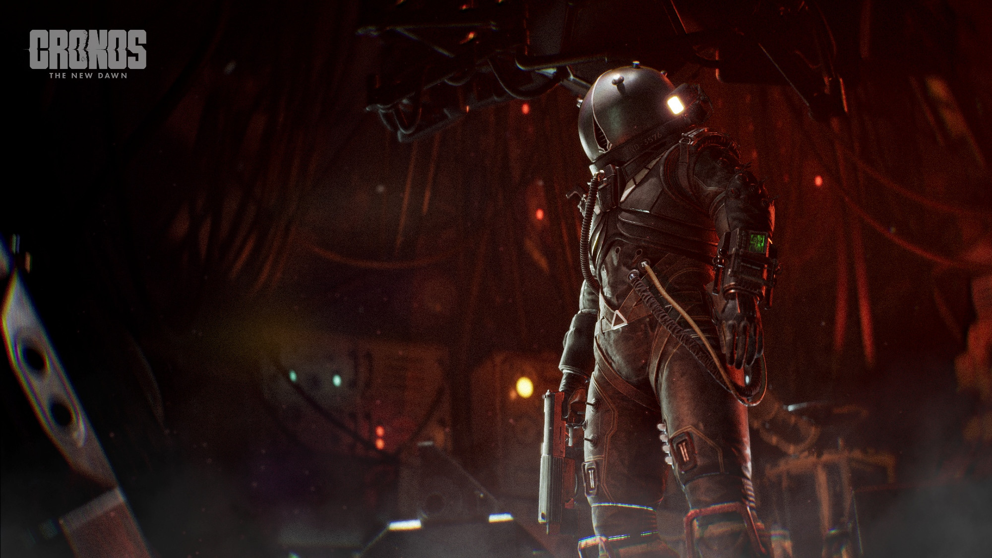 a screenshot of the main character from Bloober Team's Cronos: The New Dawn