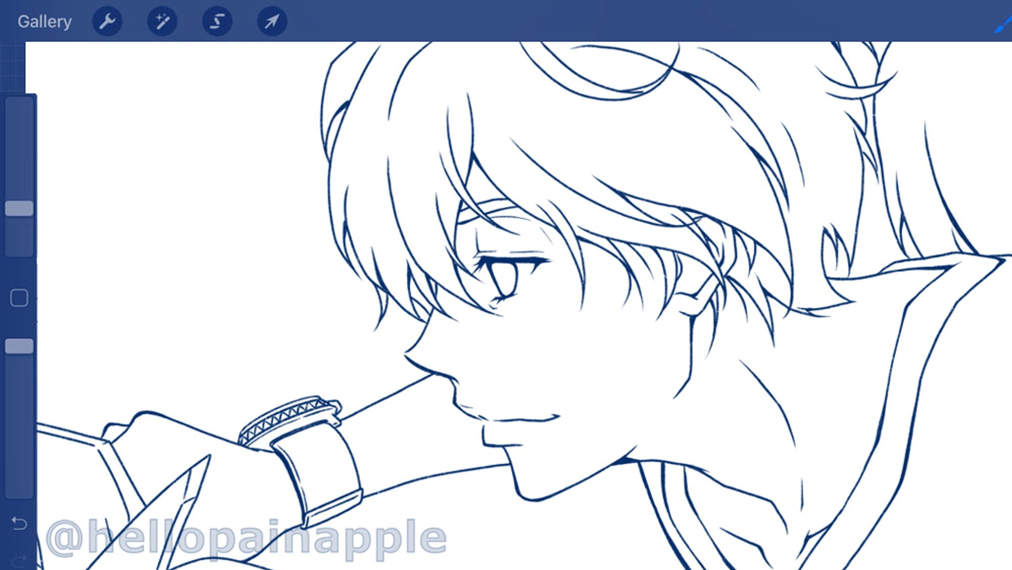 Work in progress illustration of Twelve from Terror in Resonance.