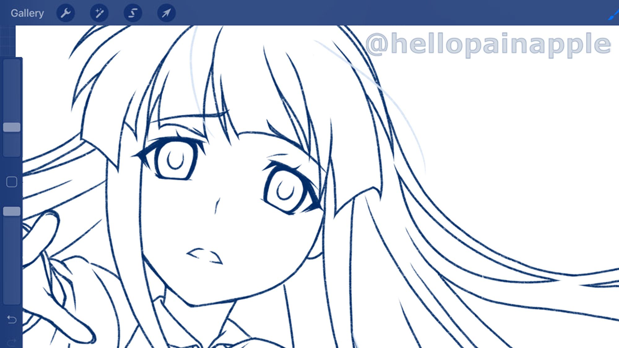 Work in progress illustration of older Rika from Higurashi Sotsu.