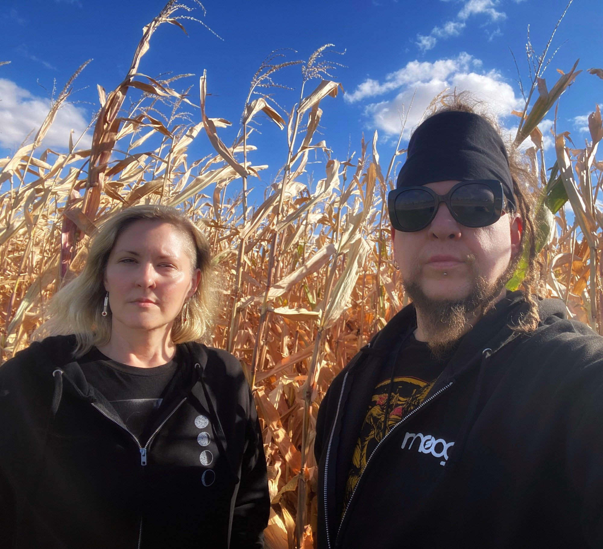 Solemn Shapes in a corn field somewhere in Iowa 