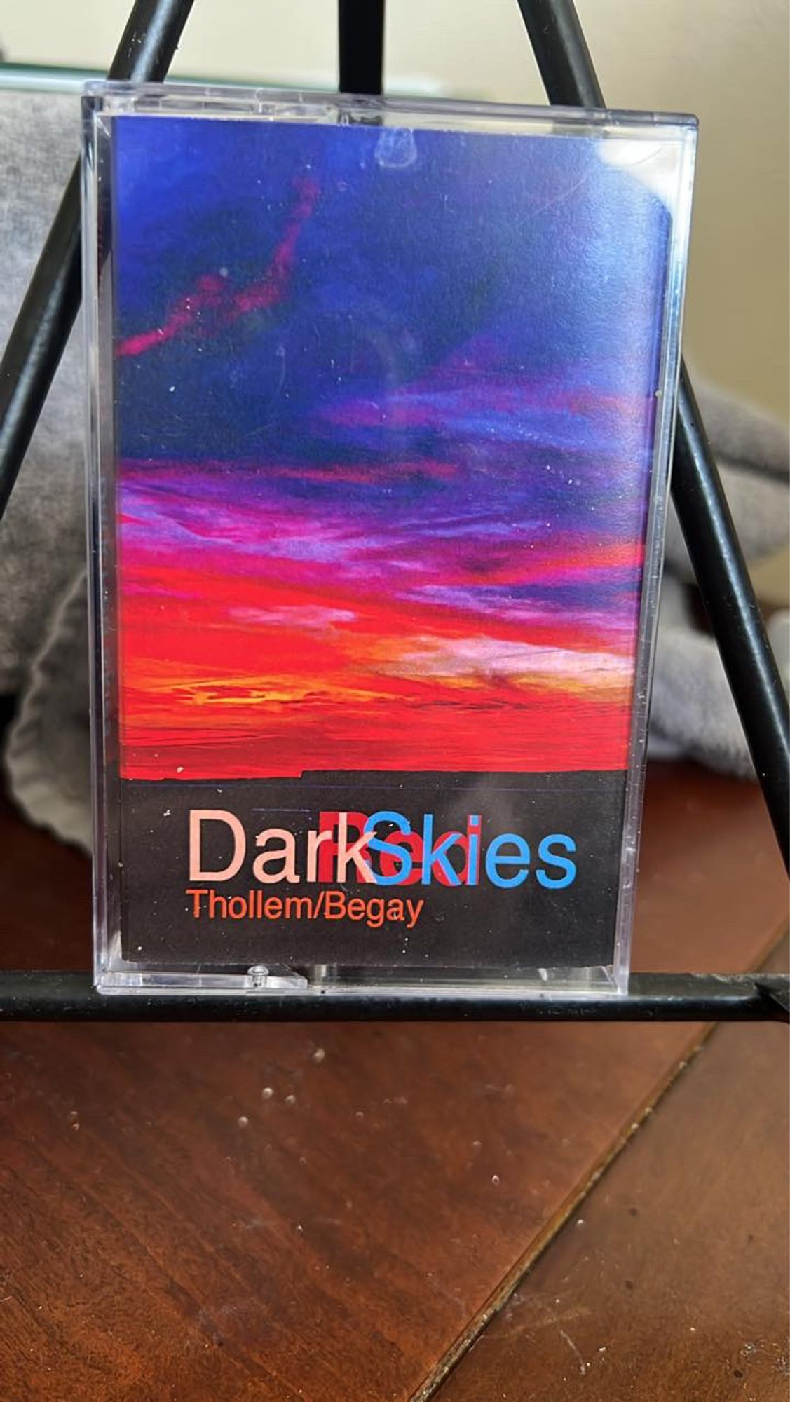 Packaging for Thollem/Begay's 'Dark Red Skies' cassette (Personal Archives, 2023).