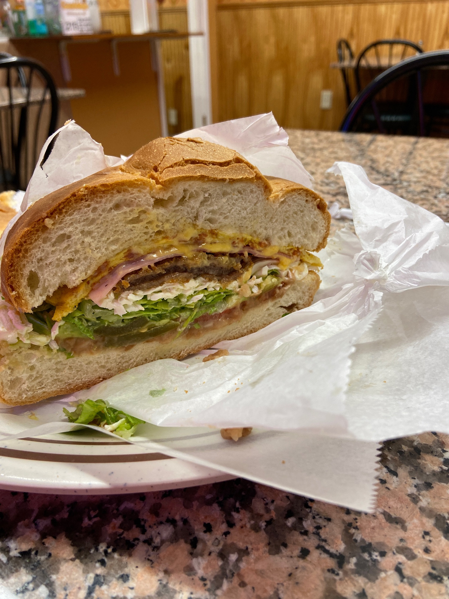 half of a torta cubana