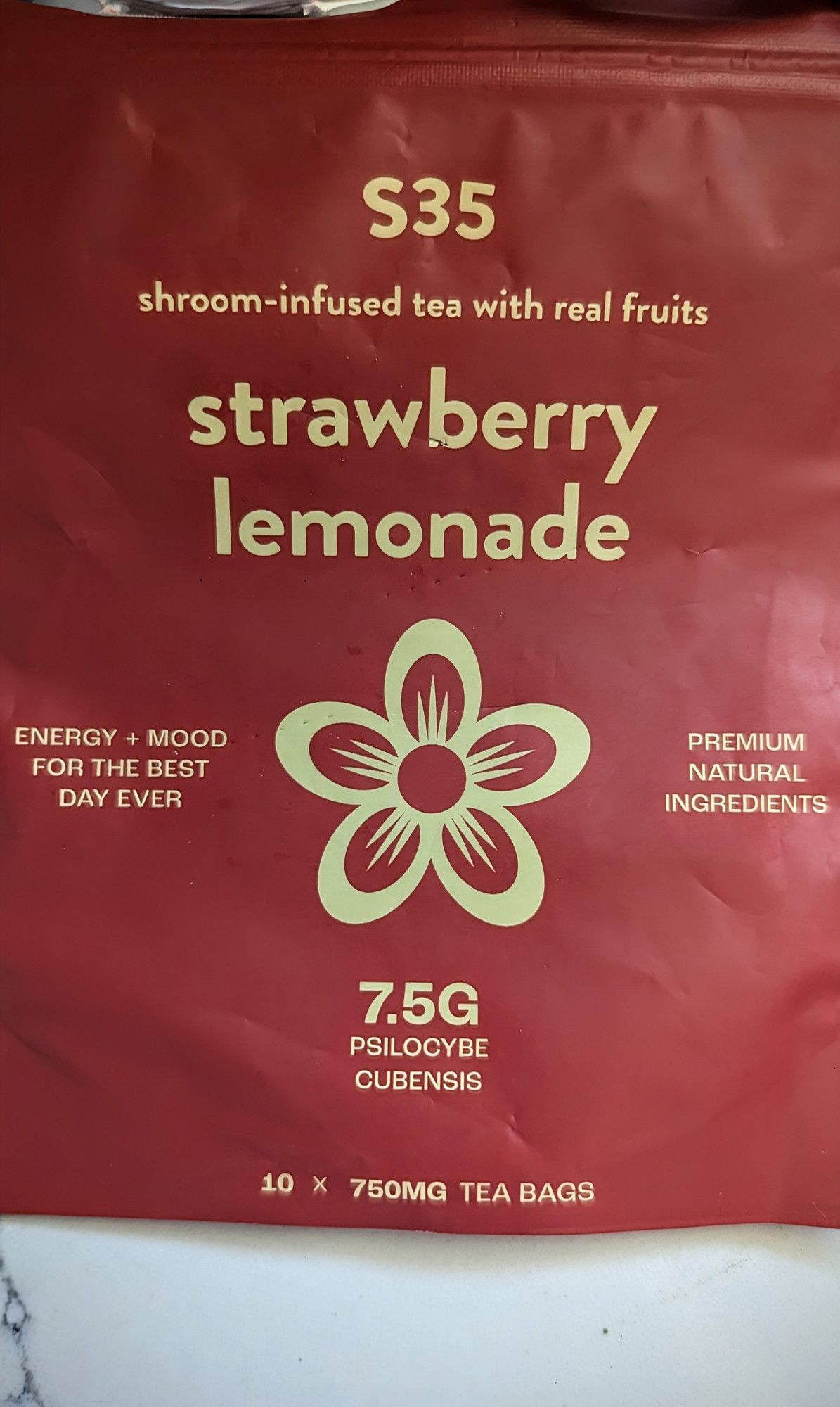 the best psilocybin tea - s35 strawberry lemonade 750 mg tea bags