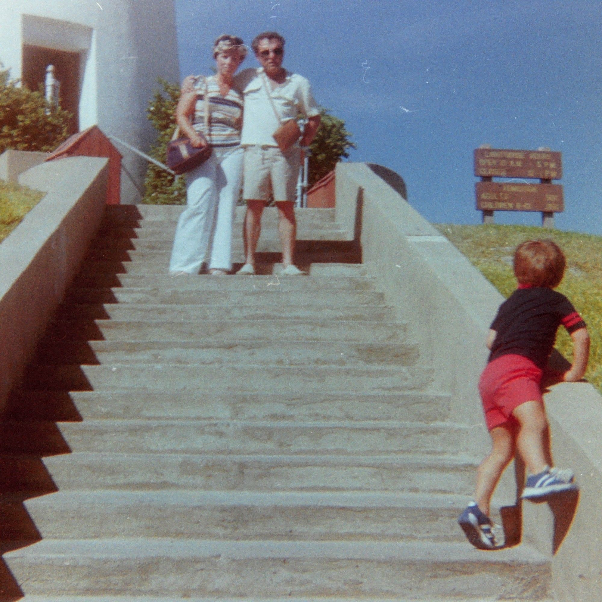 photo of my mother, father, and brother in Port Isabel, TX [circa 1980]