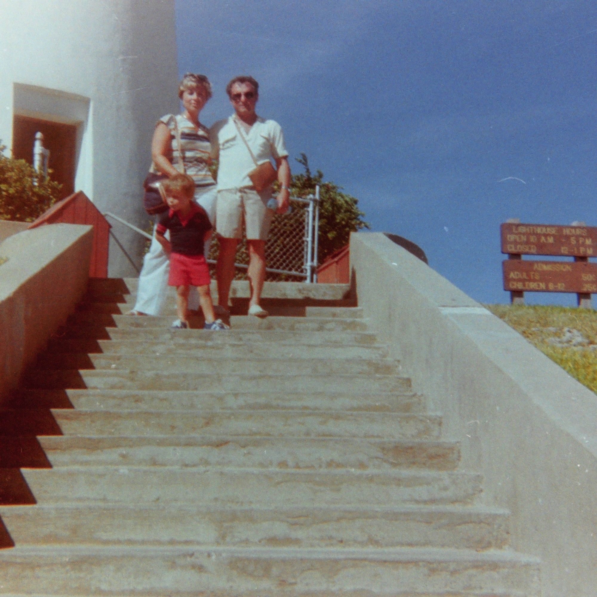 photo of my mother, father, and brother in Port Isabel, TX [circa 1980]