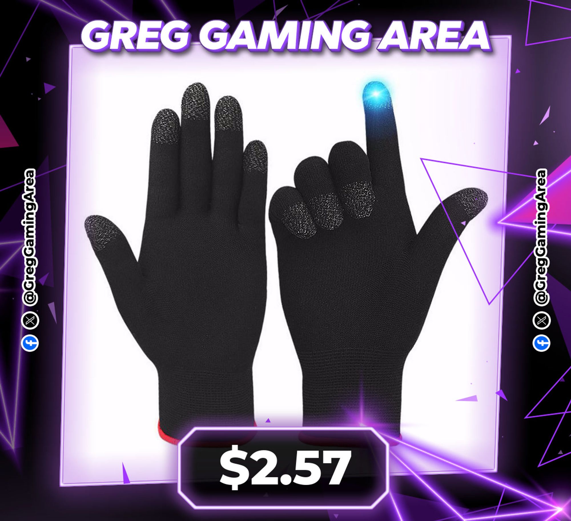 Gaming Touch Screen Gloves Anti-slip Sweat-proof Sensitive and Breathable Fiber Material Designed for Winter Game Lovers