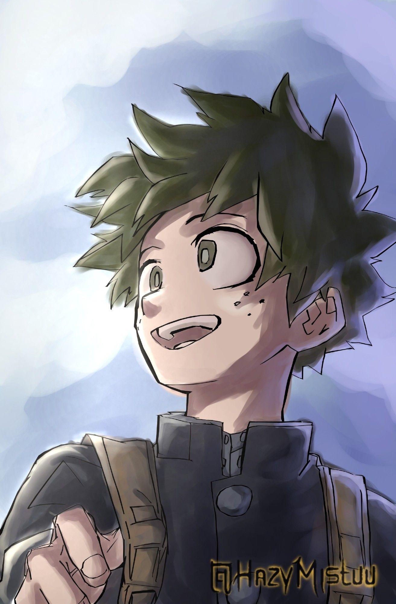 Painel fan-colorido de My Hero Academia