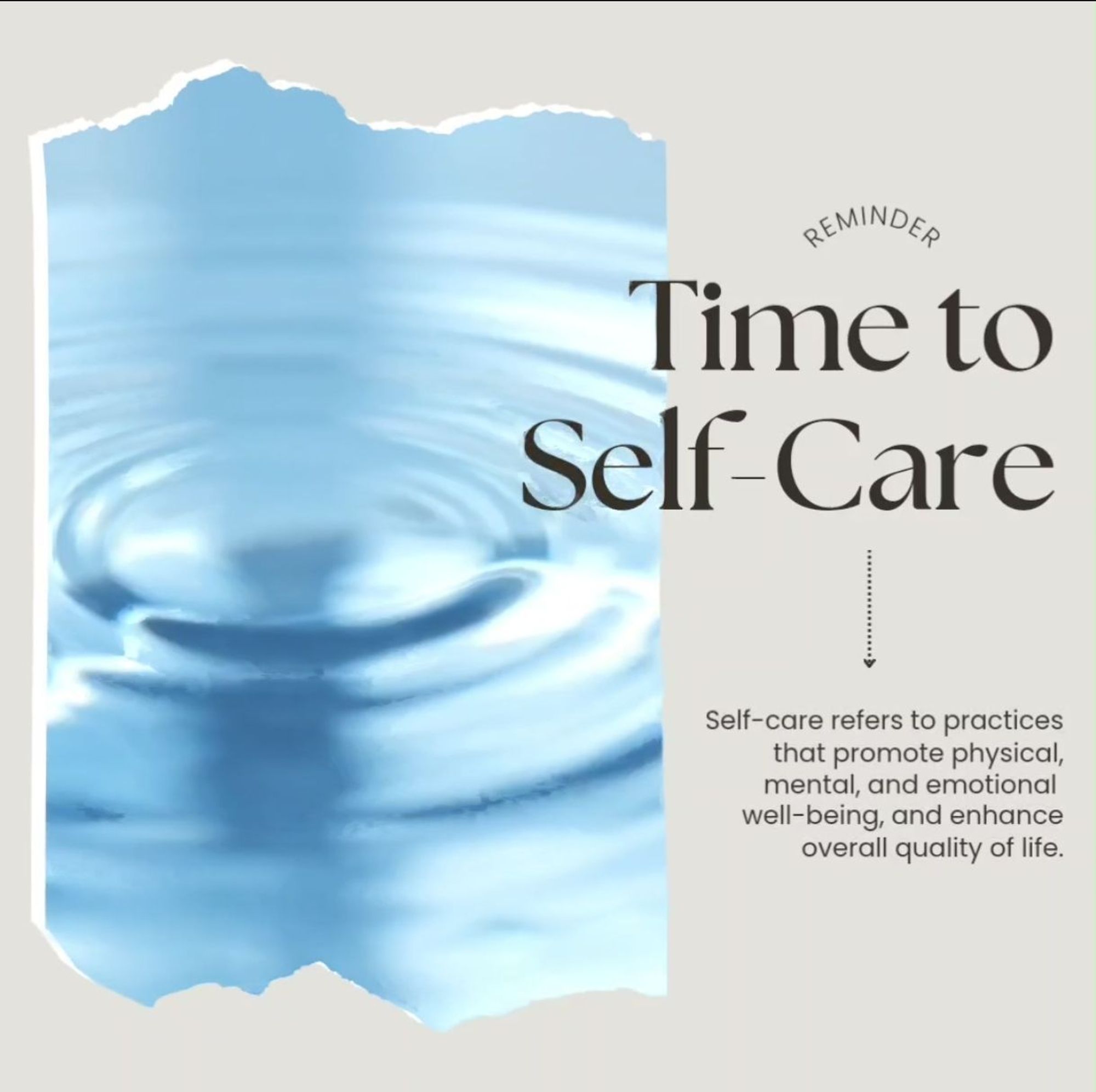 Take good care of yourself.
#TimetoSelfCare
#Physical
#Mental
#Emotional
#QualityofLife