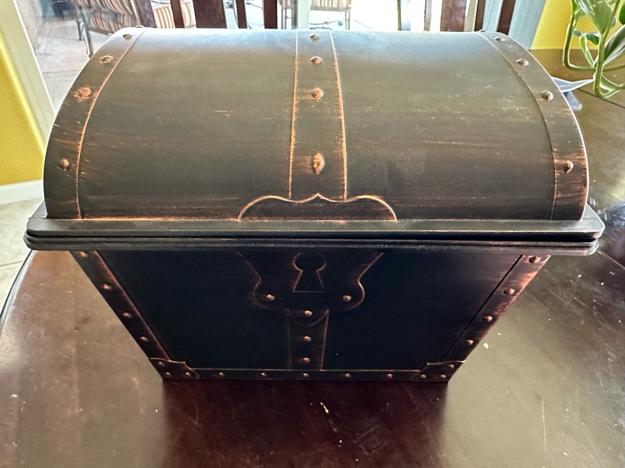 Treasure chest on a table