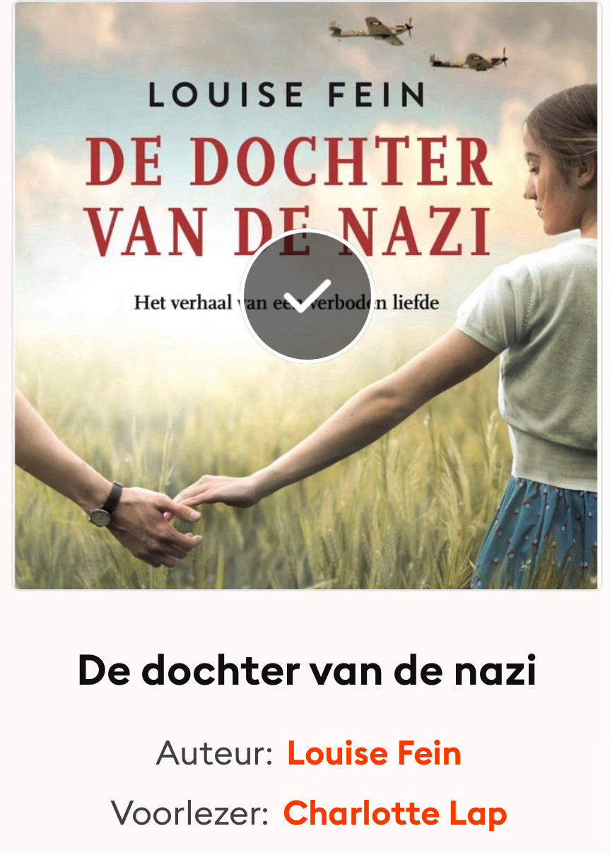 Boekomslag van De dochter van de nazi.
Auteur Louise Fein, voorlezer Charlotte Lap.