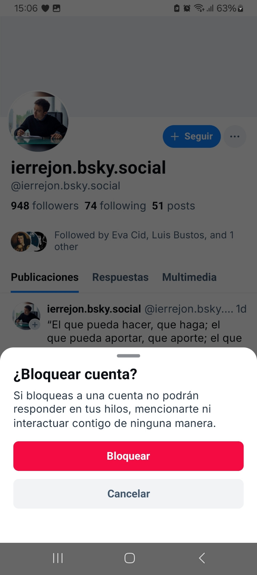 Bloqueando a Errejon.