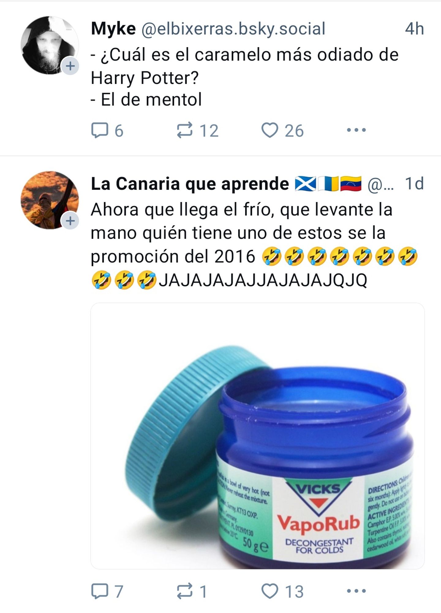 Dos post consecutivos con un tema similar, el mentol y el Vicks Vaporub.