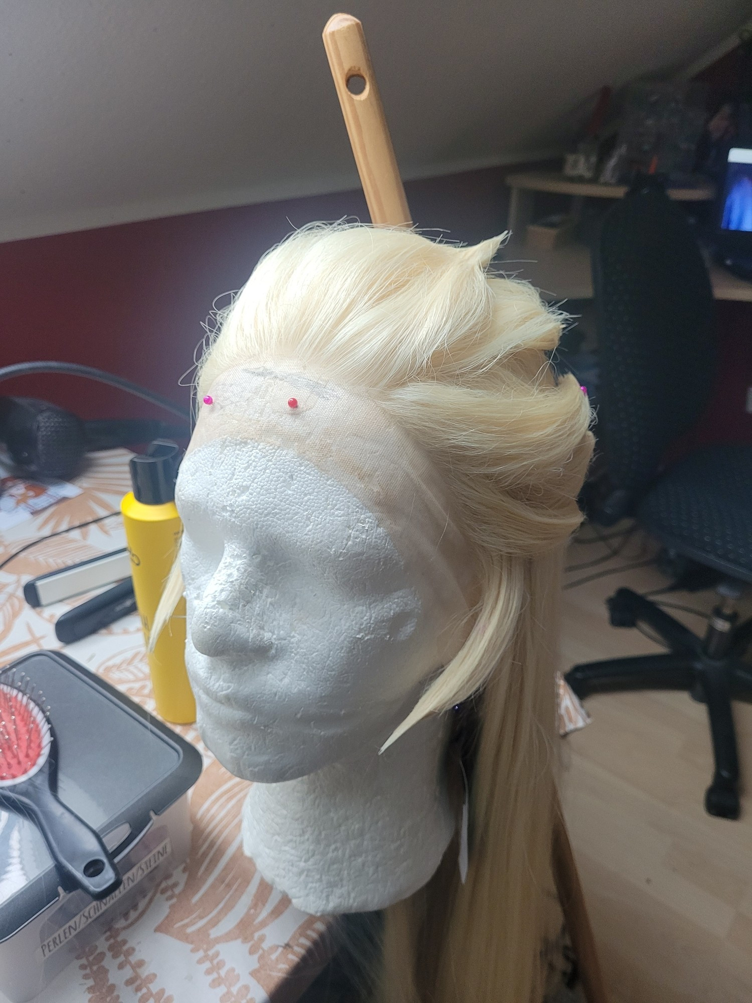 Another angle of the wig