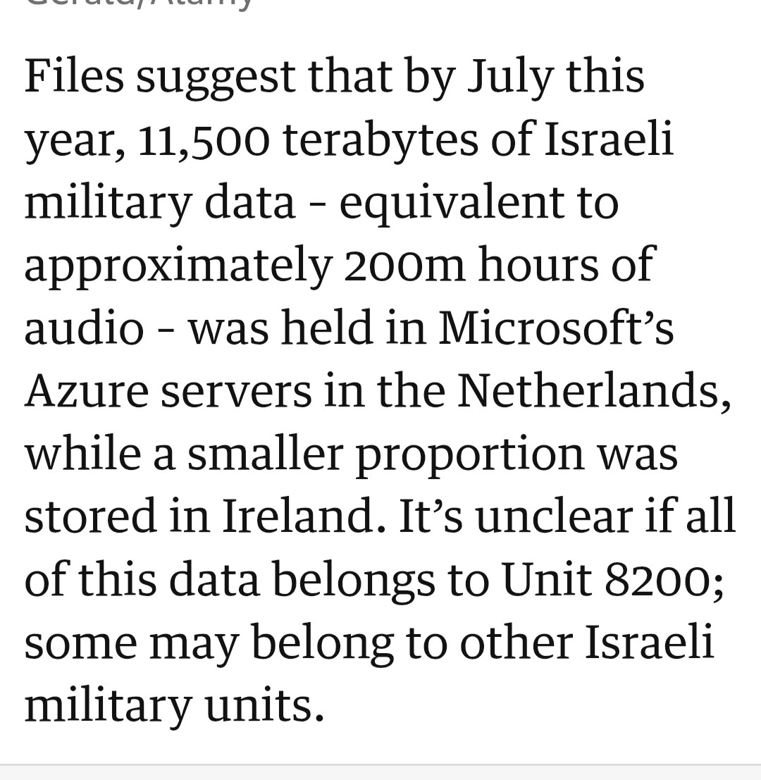 Suggestion that surveillance data is stored in Ireland