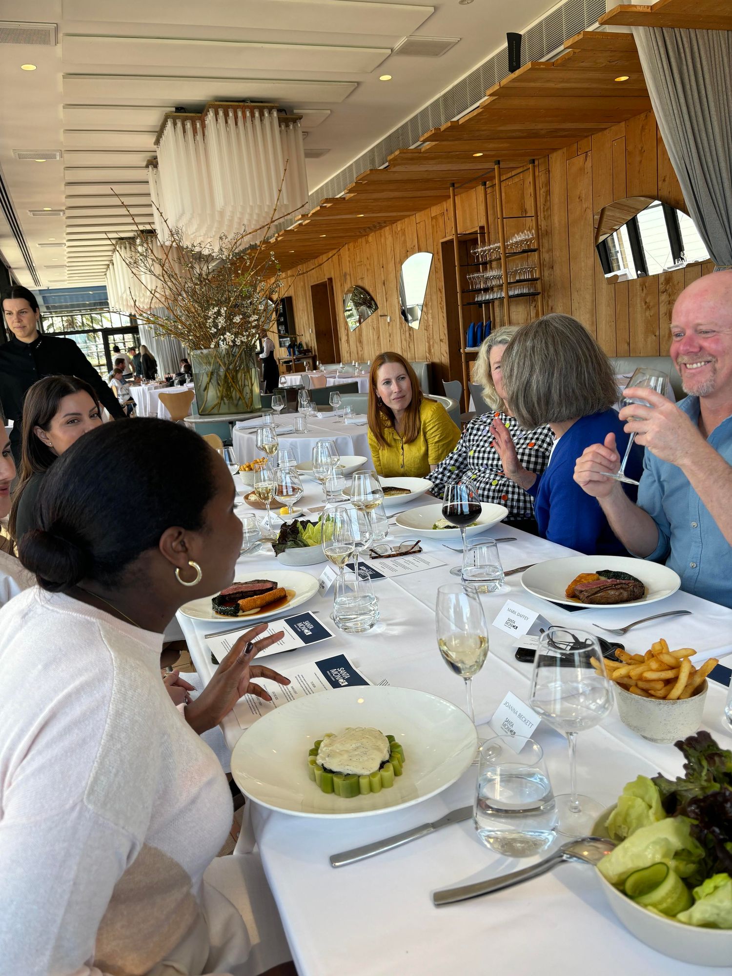 People having a fun lunch.