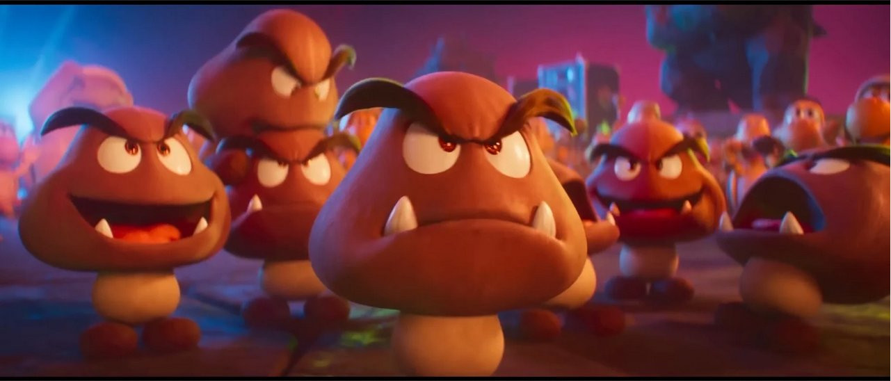 A group of Goombas seen in The Super Mario Bros. Movie.