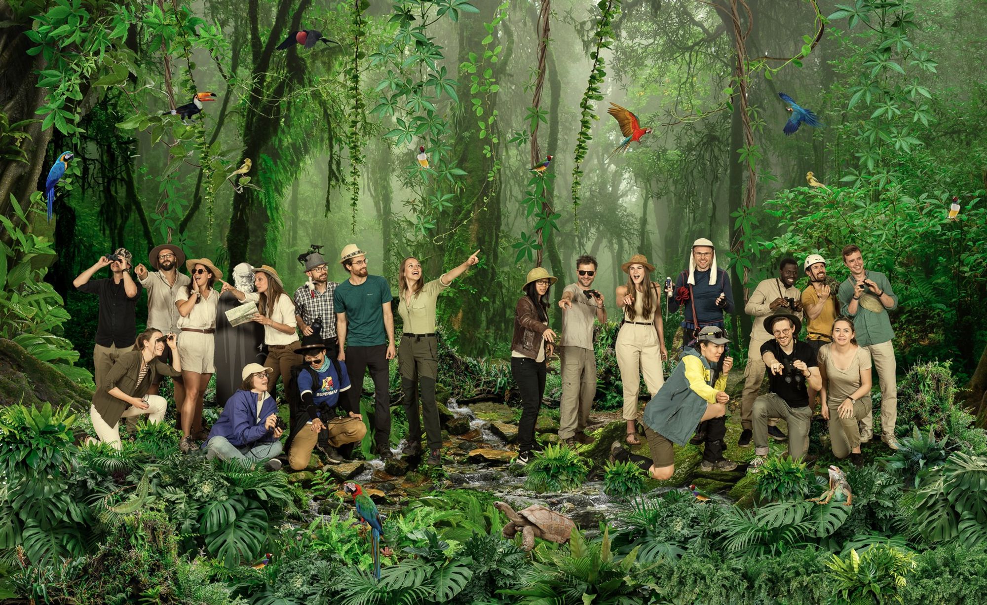 This is our group picture from the CeMM Research Report 2022. Can you spot Charles Darwin? More background here: https://cemm.at/news/n/cemm-research-report-2022