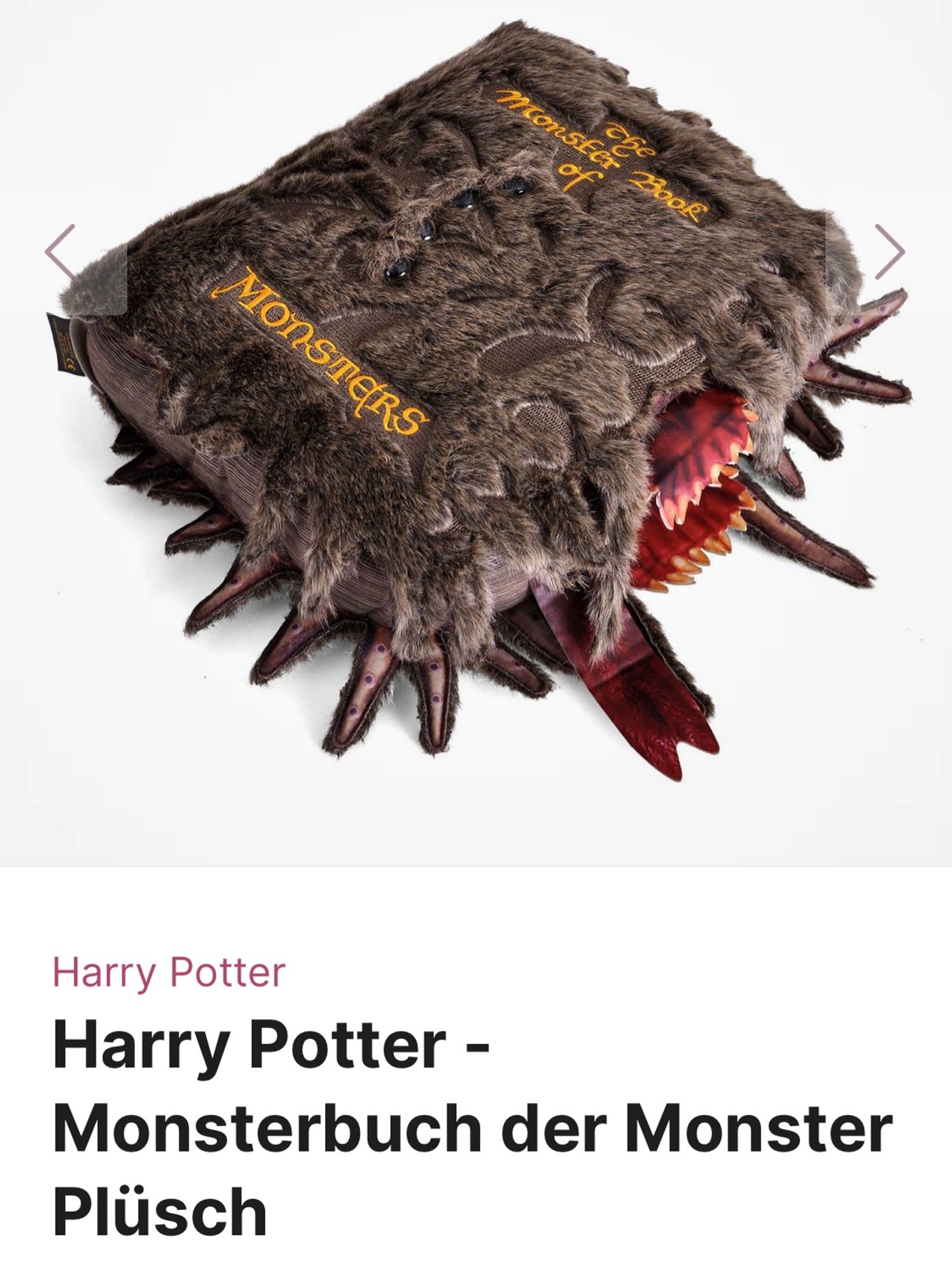 Harry Potter - Monsterbuch der Monster in Plüsch