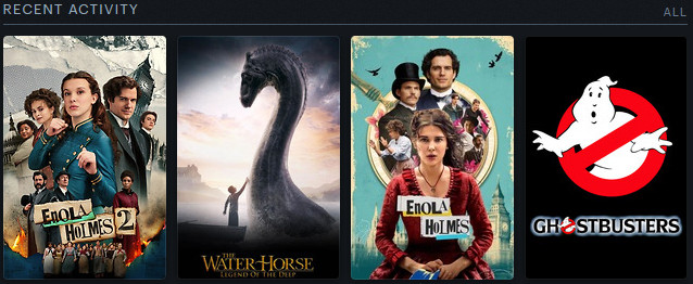 Enola Holmes 2, The Water Horse, Enola Holmes, and Ghostbusters 