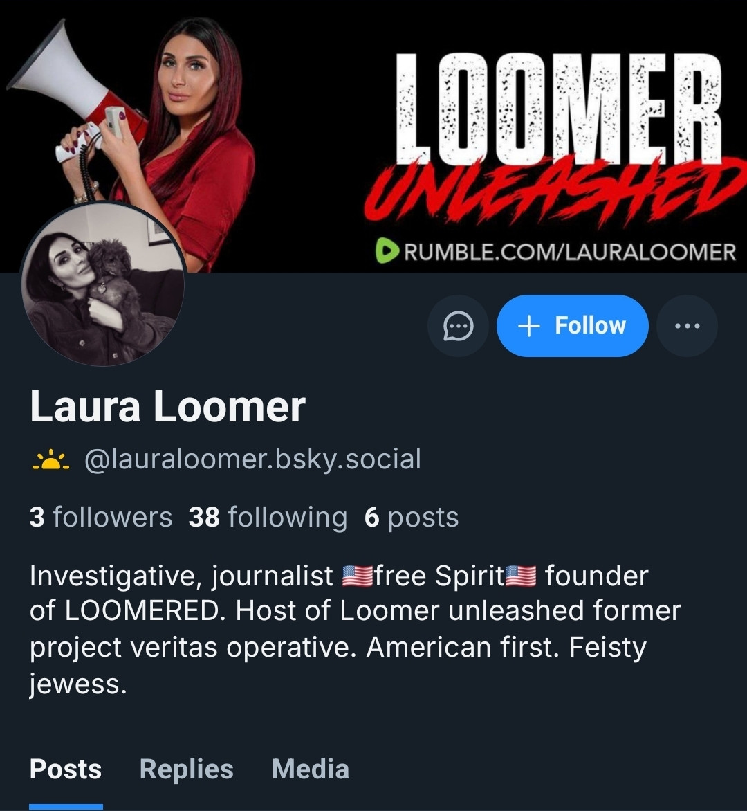 Laura Loomer has joined blue sky