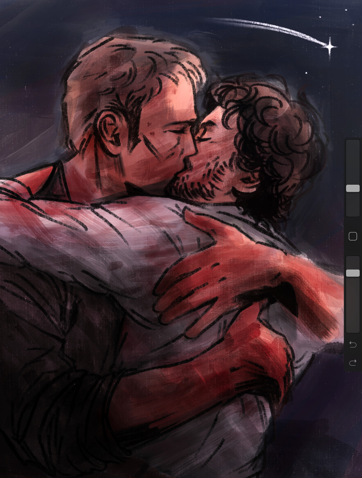 WIP of hannigram kissing in wrath of the lamb