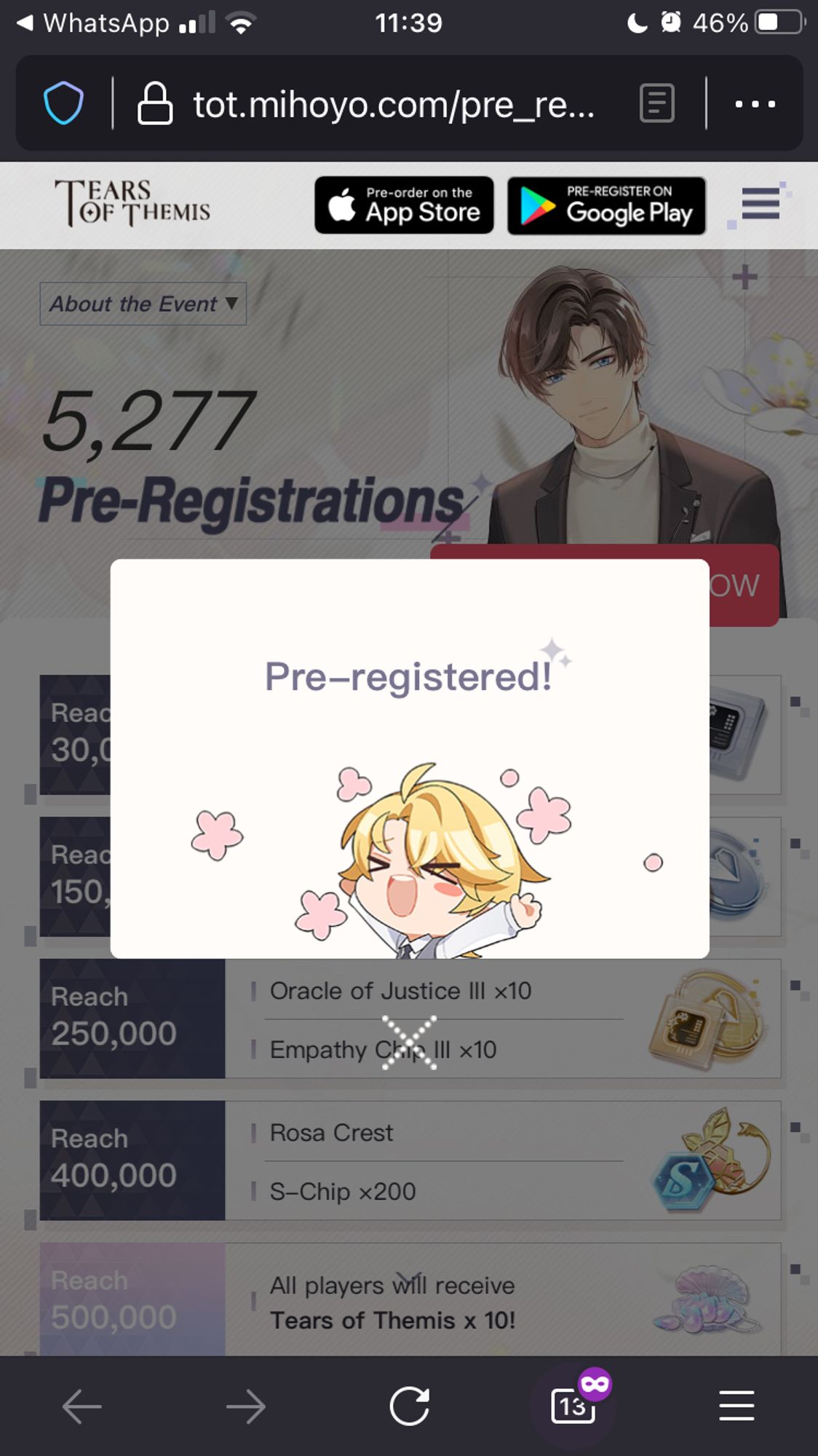 okay this one is wilddd HAHA man i played this game for like a week max when they released and never played again. i pre-registered tears of themis so early but i’m not the target audience. why did i even pre-registered?? was just curious but i saw the events now and woah. but still no.